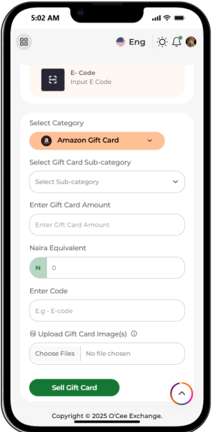Gift Card App Preview